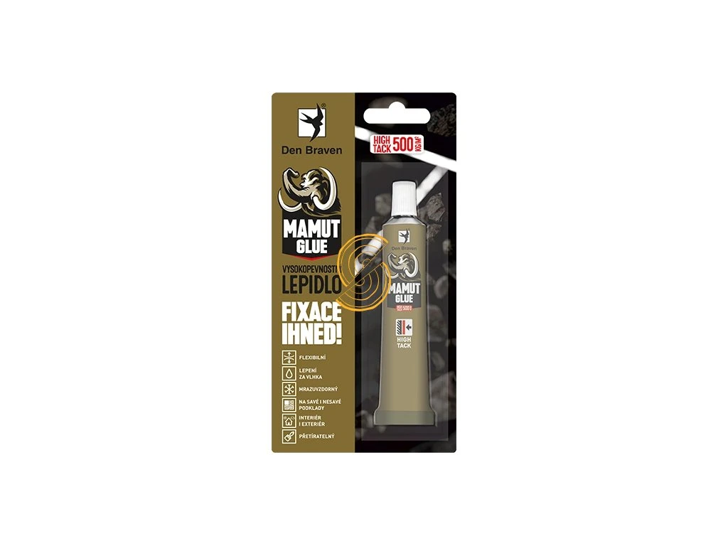 Den Braven MAMUT GLUE High tack biela 25ml Den Braven Mamut Glue je silné, flexibilné lepidlo na lepenie rôznych materiálov v exteriéri aj interiéri.