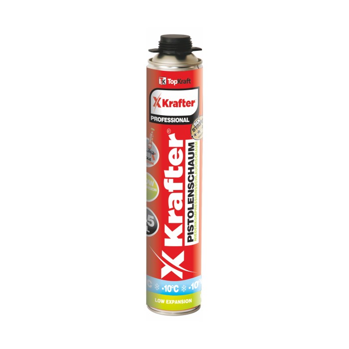Pena montážna celoročná pištoľová nízkoexpanzná XKrafter 750ml
