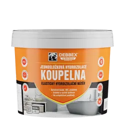 Jednozložková Hydroizolácia Kúpeľňa Debbex 5kg poskytuje ochranu pred vlhkosťou a plesňami v kúpeľniach, sprchových kútoch a ďalších mokrých miestnostiach.
