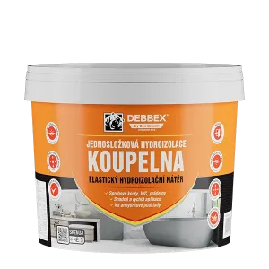 Jednozložková Hydroizolácia Kúpeľňa Debbex 5kg poskytuje ochranu pred vlhkosťou a plesňami v kúpeľniach, sprchových kútoch a ďalších mokrých miestnostiach.