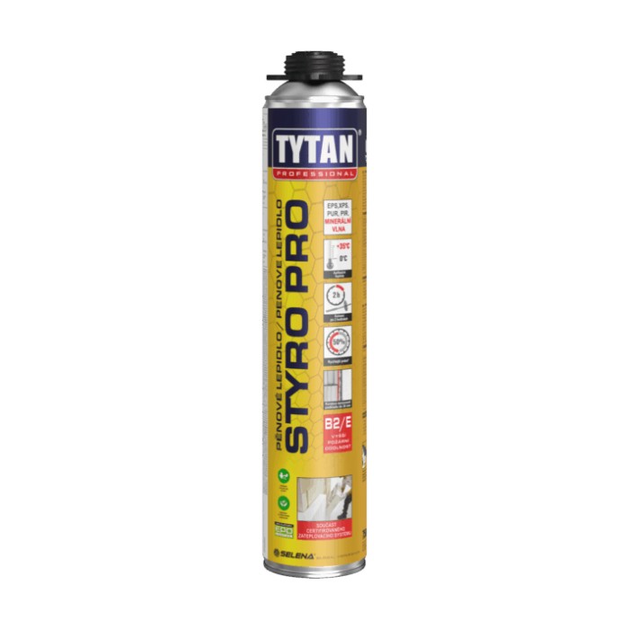 STYROPRO-Tytan STYRO PRO penové lepidlo 750 ml – na ETICS izoláciu | Stavebniny Nová Baňa