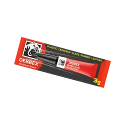 Sekundové lepidlo Den Braven 3g v tube s presným aplikátorom, určené na rýchle a pevné lepenie rôznych materiálov.