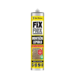 Den Braven Montážne lepidlo FIX FLEX 310ml je flexibilné a silné lepidlo na montáž okien, dverí, obkladov a ďalších materiálov v exteriéri aj interiéri.